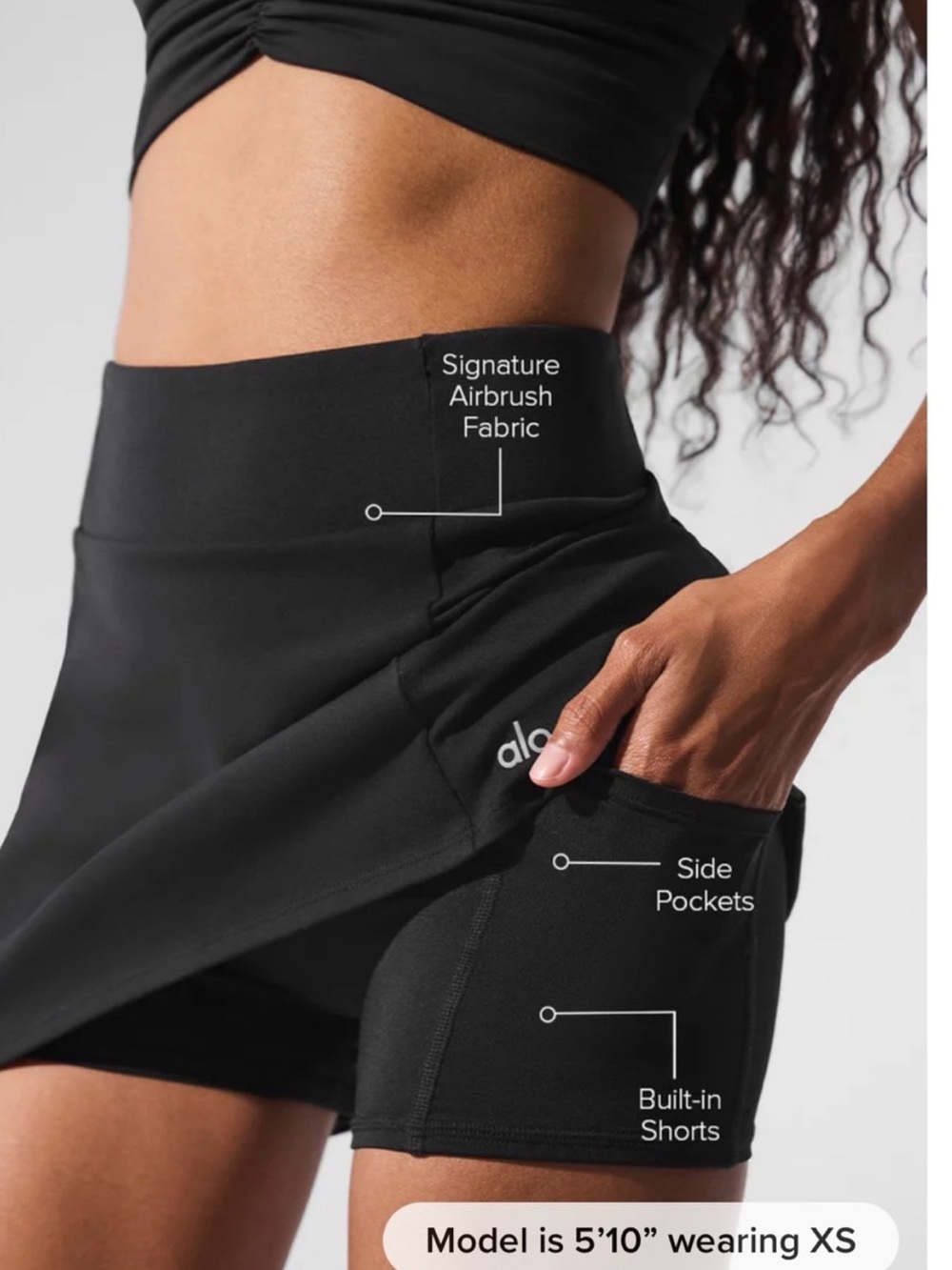 Airbrush High-Waist Good Form Tennis Skirt - Picture 3 of 7